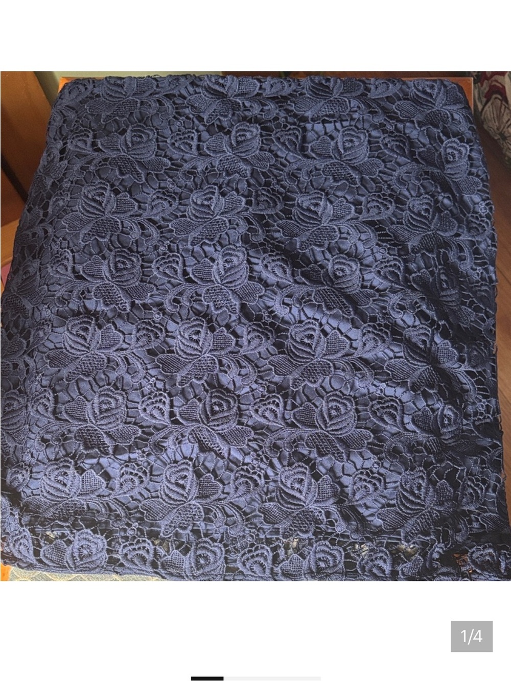 Banana Republic Dark Blue Floral Lace Pencil Skirt - Picture 5 of 5
